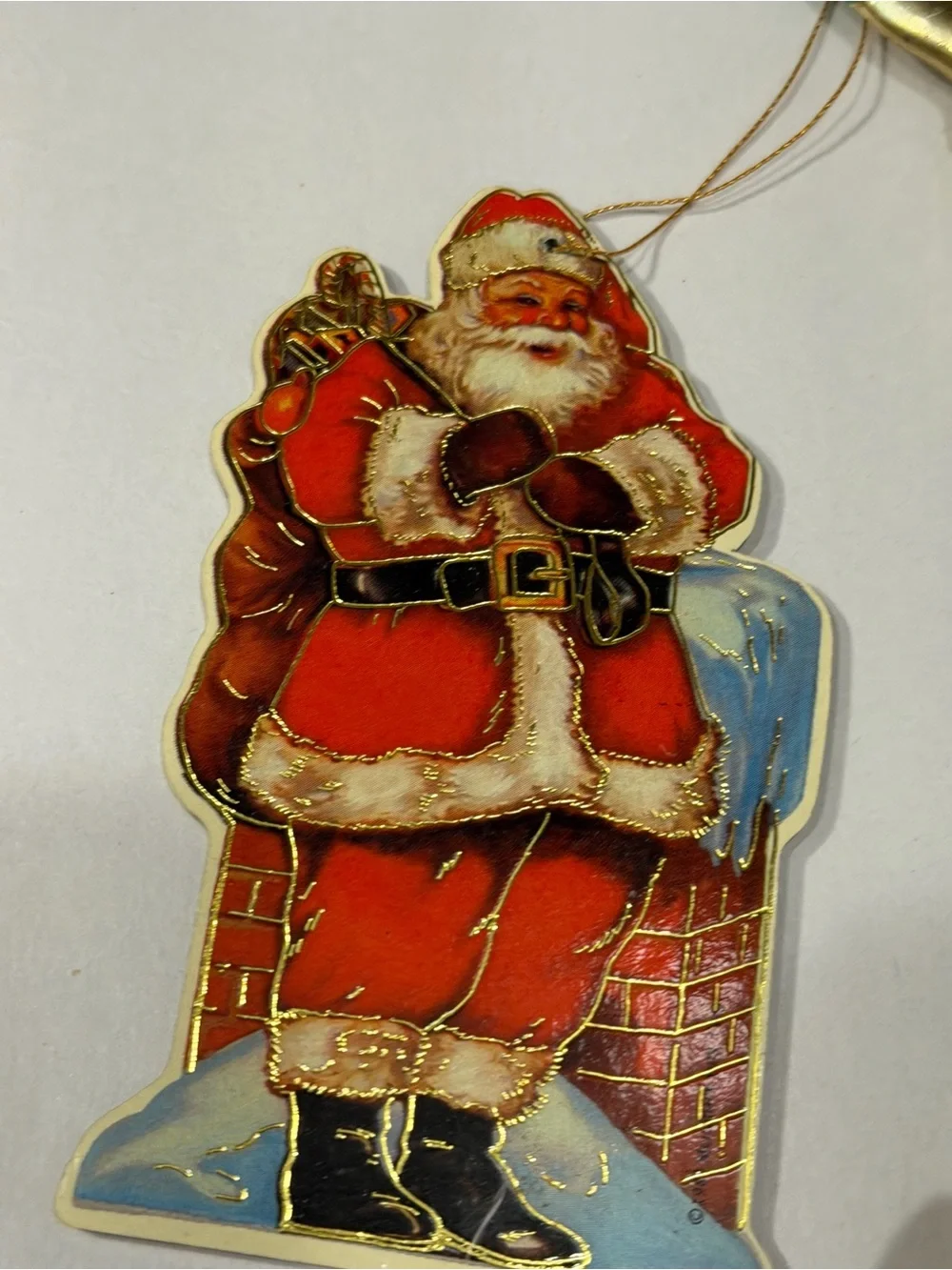 Vintage Christmas Kids Toy Ornament Set - Green, Red, Gold, White lot